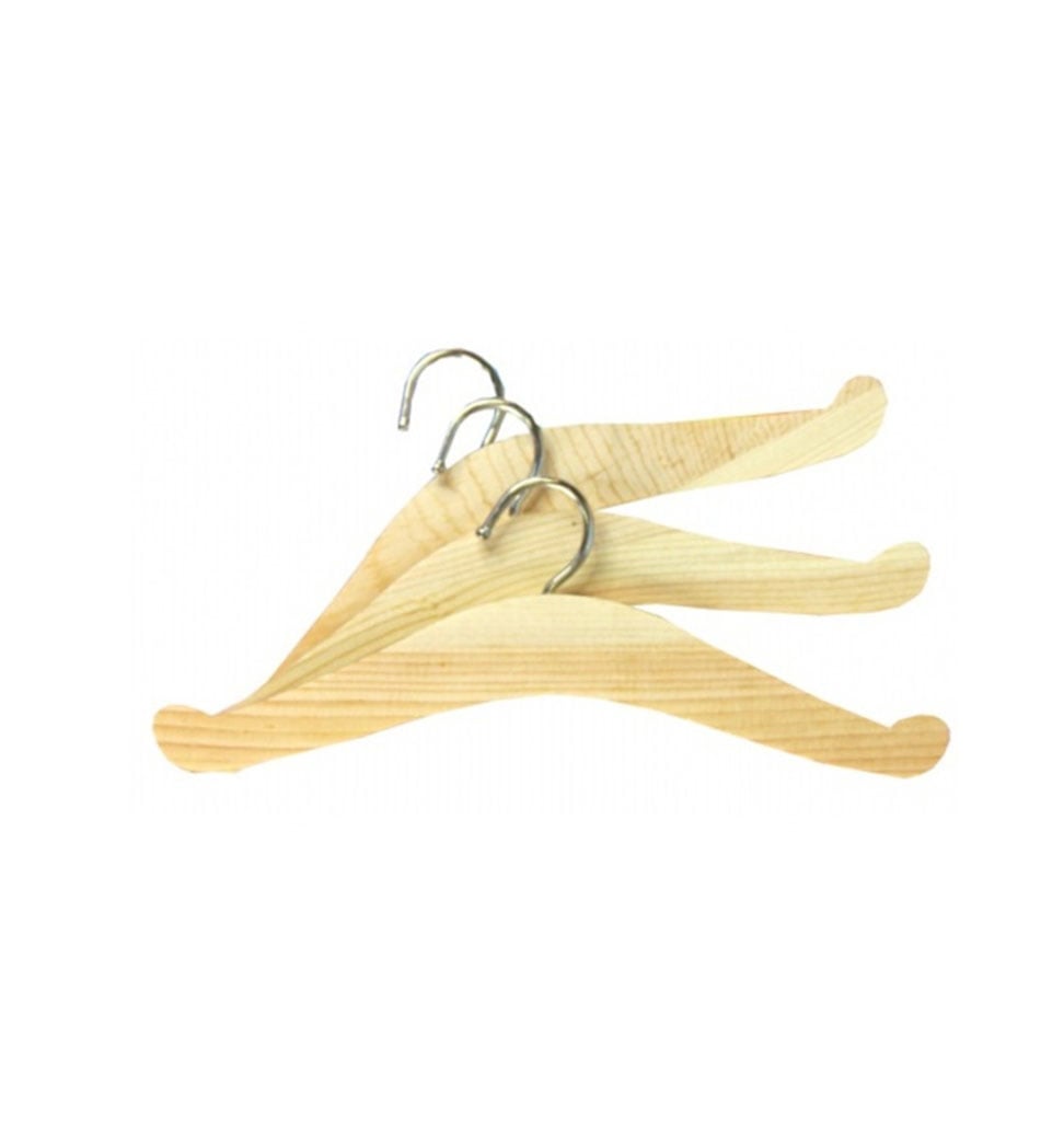 slecht Zuiver bioscoop Set van 3 houten kleerhangers voor poppen - Knuffels à la carte