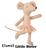 Maileg Maileg Ballerina mouse Little Sister 10 cm