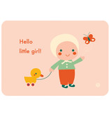 By-Bora Bora card Hello little girl