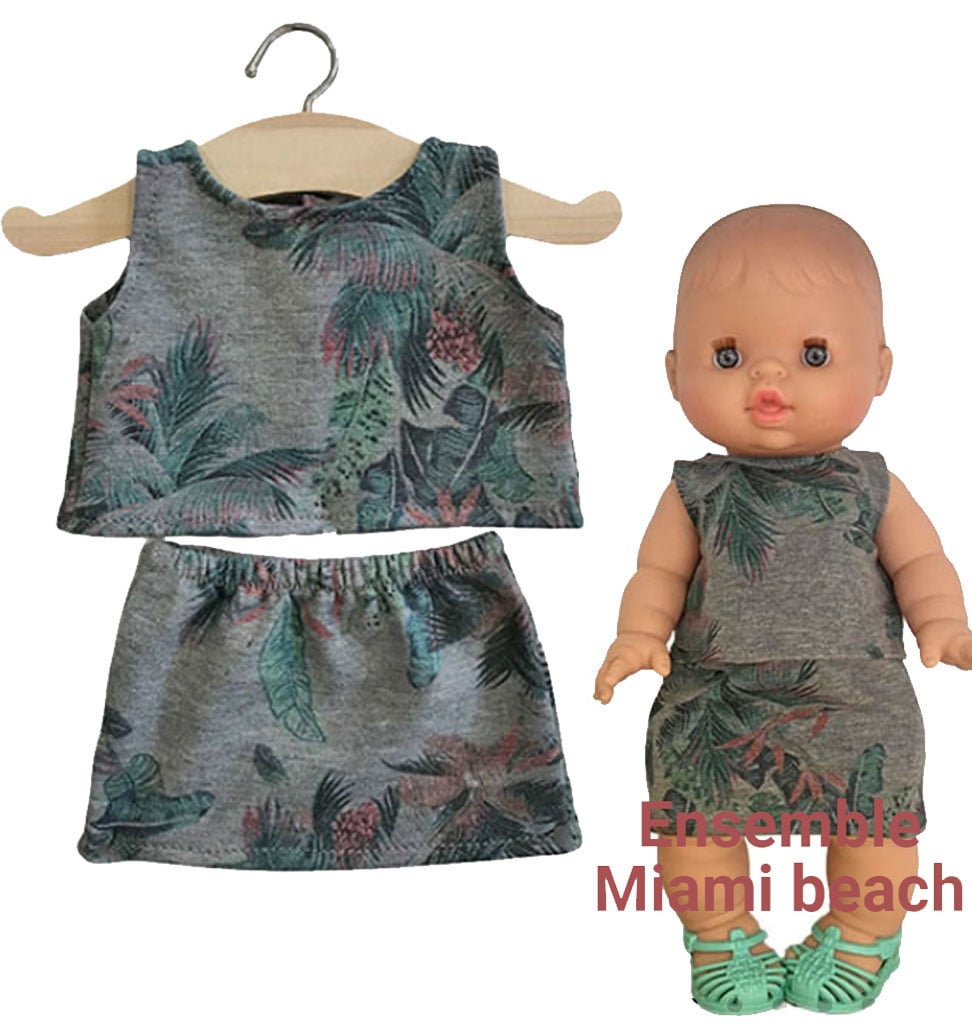 Minikane  Minikane ensemble Miami beach voor Gordi poppen van Paola Reina