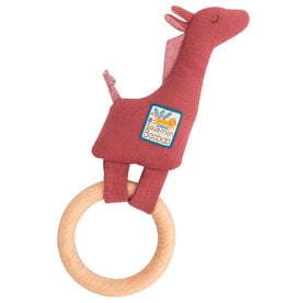 Moulin Roty Moulin Roty rattle and wooden teether giraffe