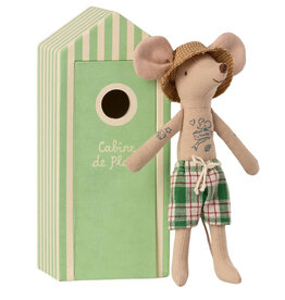 Maileg Maileg beach father mouse with bath cubicle