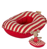 Maileg Maileg rubber boat for the mice - red striped