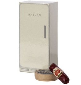 Maileg Maileg Kühlschrank für die Mäuse mit Wurst und Camembert