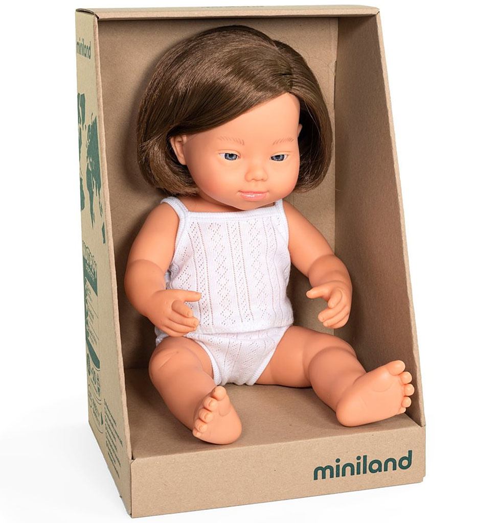 Miniland poppen Miniland doll girl with Down Syndrome 38 cm