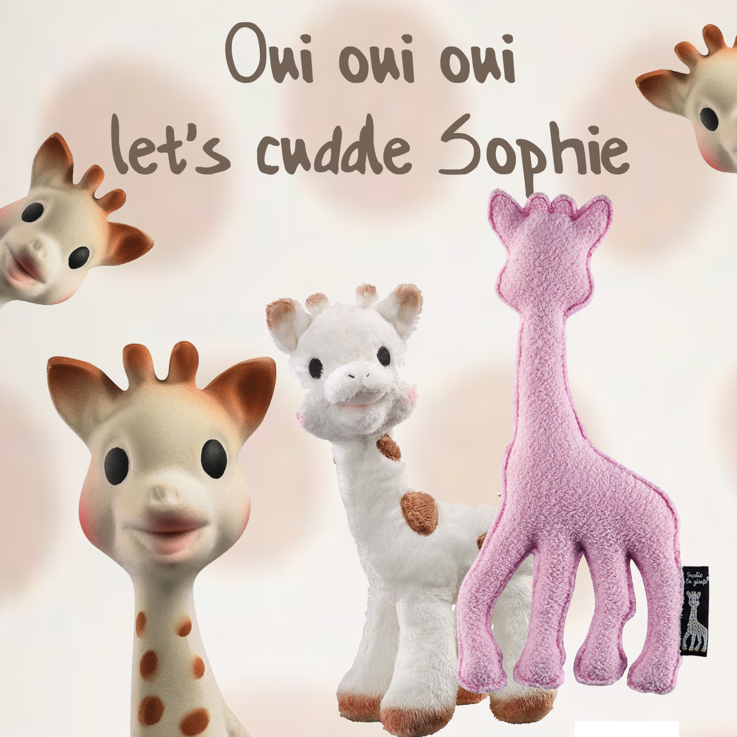 Sophie la girafe / Vulli Vulli / Sophie de giraffe knuffelbeest roze
