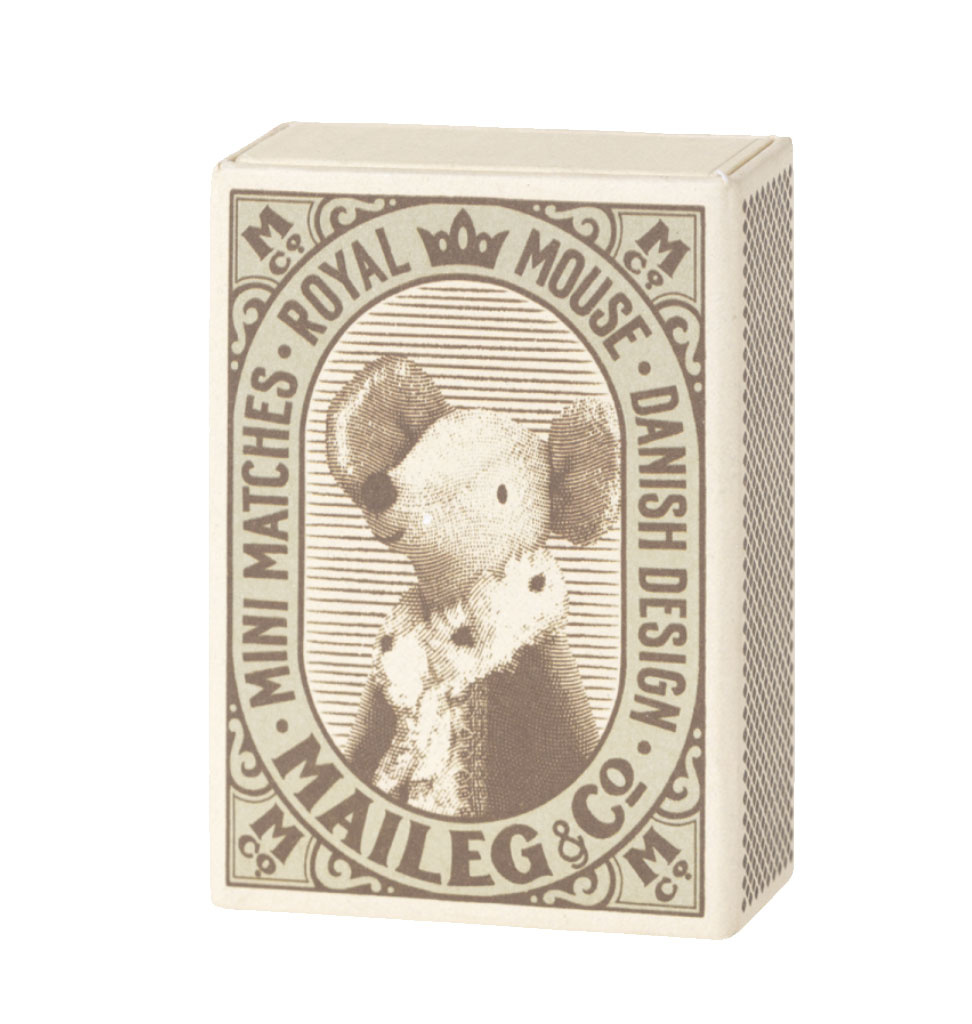 Maileg Maileg Sleepy wakey baby mouse boy in matchbox