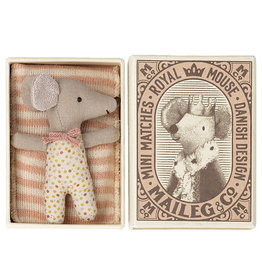 Maileg Maileg Sleepy wakey baby mouse girl in matchbox