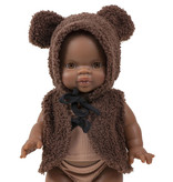 Paola Reina poppen Paola Reina baby doll brown girl with underwear