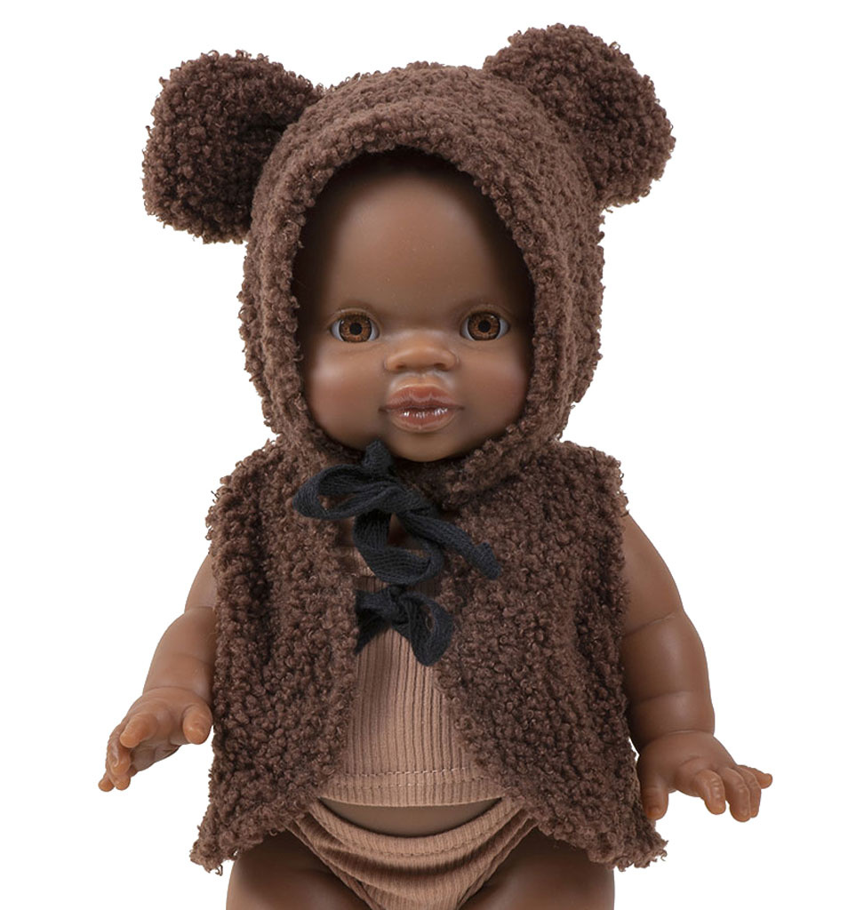 Paola Reina poppen Paola Reina baby doll brown girl with underwear