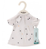 Skrållan Skrållan graues Kleid mit Punkten für Puppen von 36 bis 40 cm