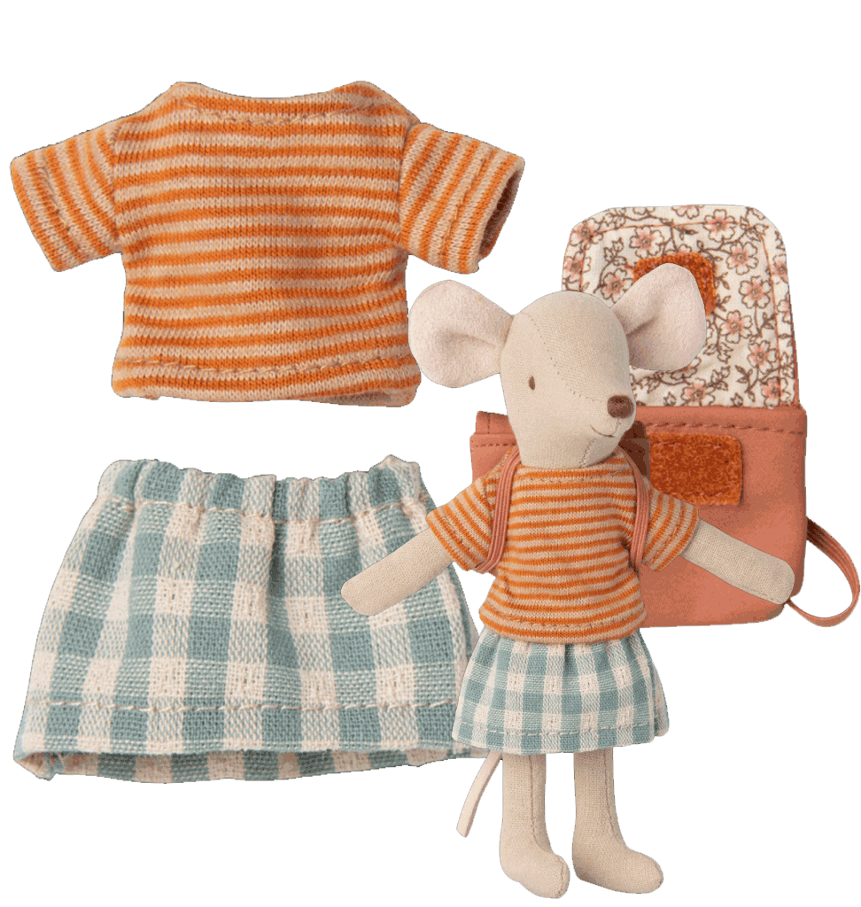 Maileg Maileg clothing set big Sister mouse Old rose