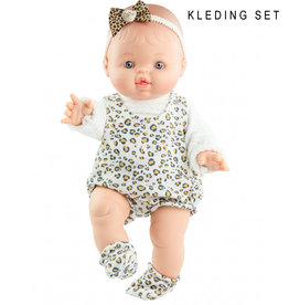 Paola Reina poppen Paola Reina Gordi Puppenkleidungsset mit Leopardenmuster