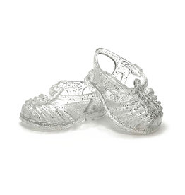 Minikane  Minikane plastic sandals for Gordi dolls silver with glitter