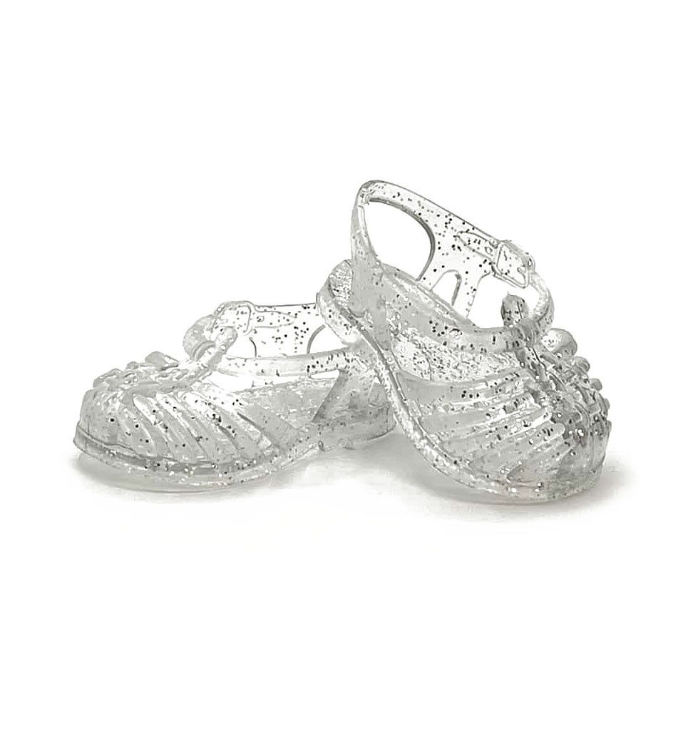 Minikane  Minikane plastic sandalen voor Gordi poppen zilver met glitter