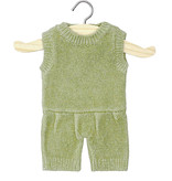 Minikane  Minikane Barboteuse Orlando en tricot vert sauge voor Gordi poppen