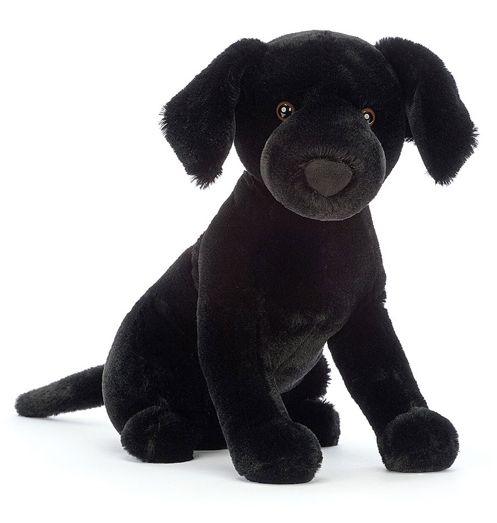 Jellycat knuffels Jellycat Pippa zwarte knuffelhond labrador