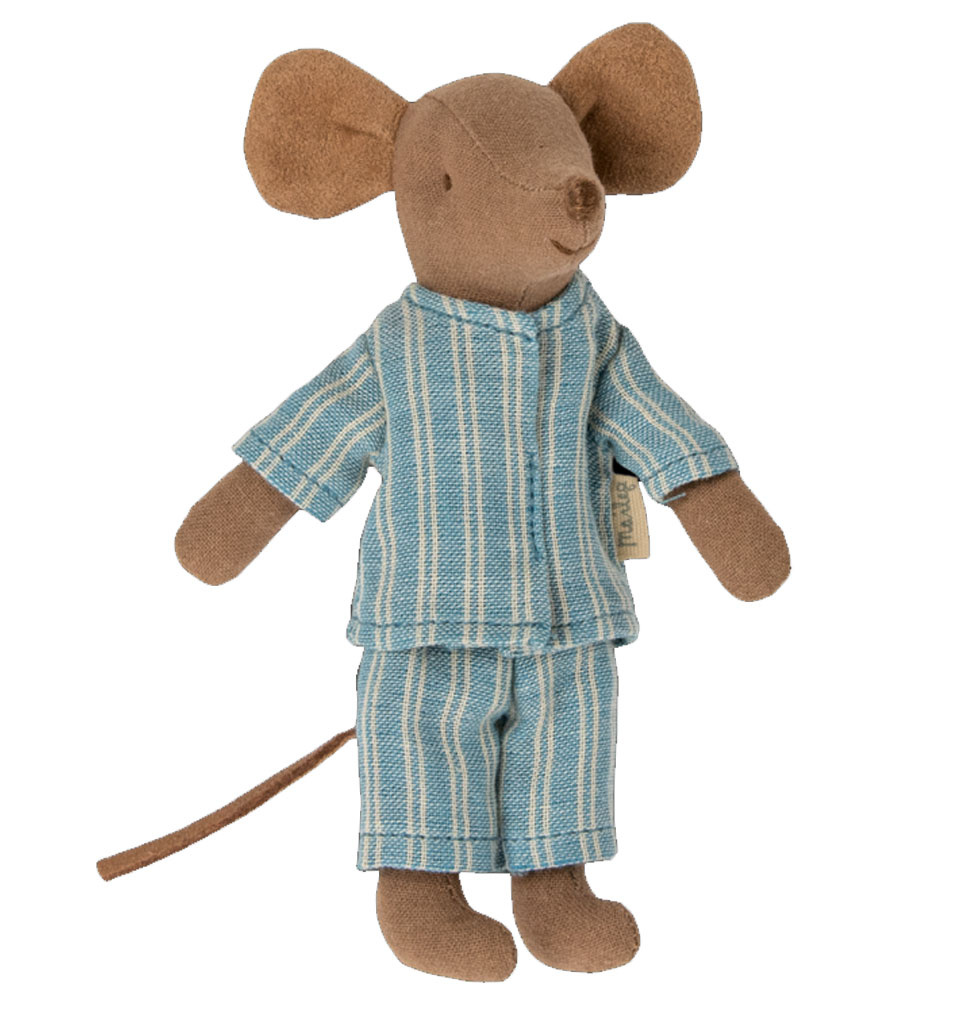 Maileg Maileg Big brother mouse with pajamas in matchbox