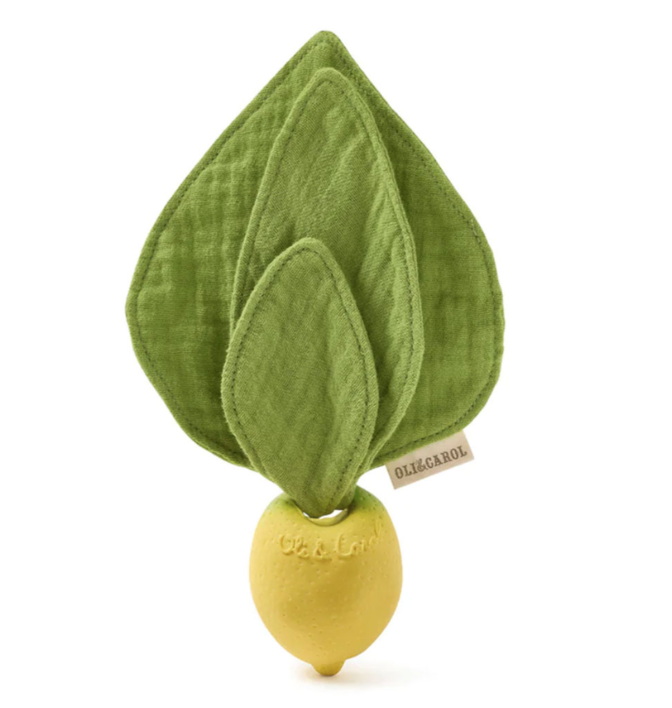 Oli and  Carol Oli & carol John lemon, cuddle cloth and teething toy / two in one