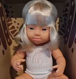 Miniland poppen Miniland-Puppe Europäisches Mädchen mit Down-Syndrom 38 cm / SHOW-MODELL