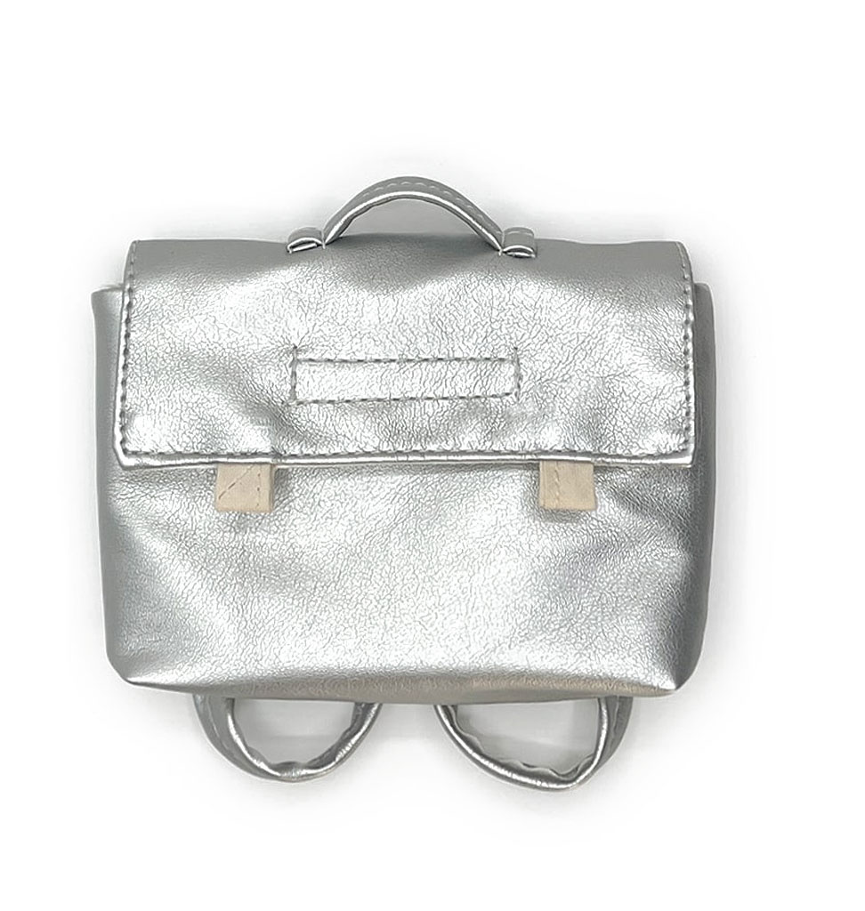 Minikane  Minikane school bag for the Gordi dolls / silver artificial leather