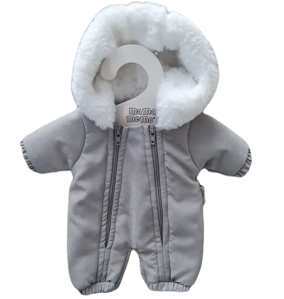 Mamamemo doll clothes & accessories Mamamemo sneeuwpak / skipak grijs  voor Gordi poppen