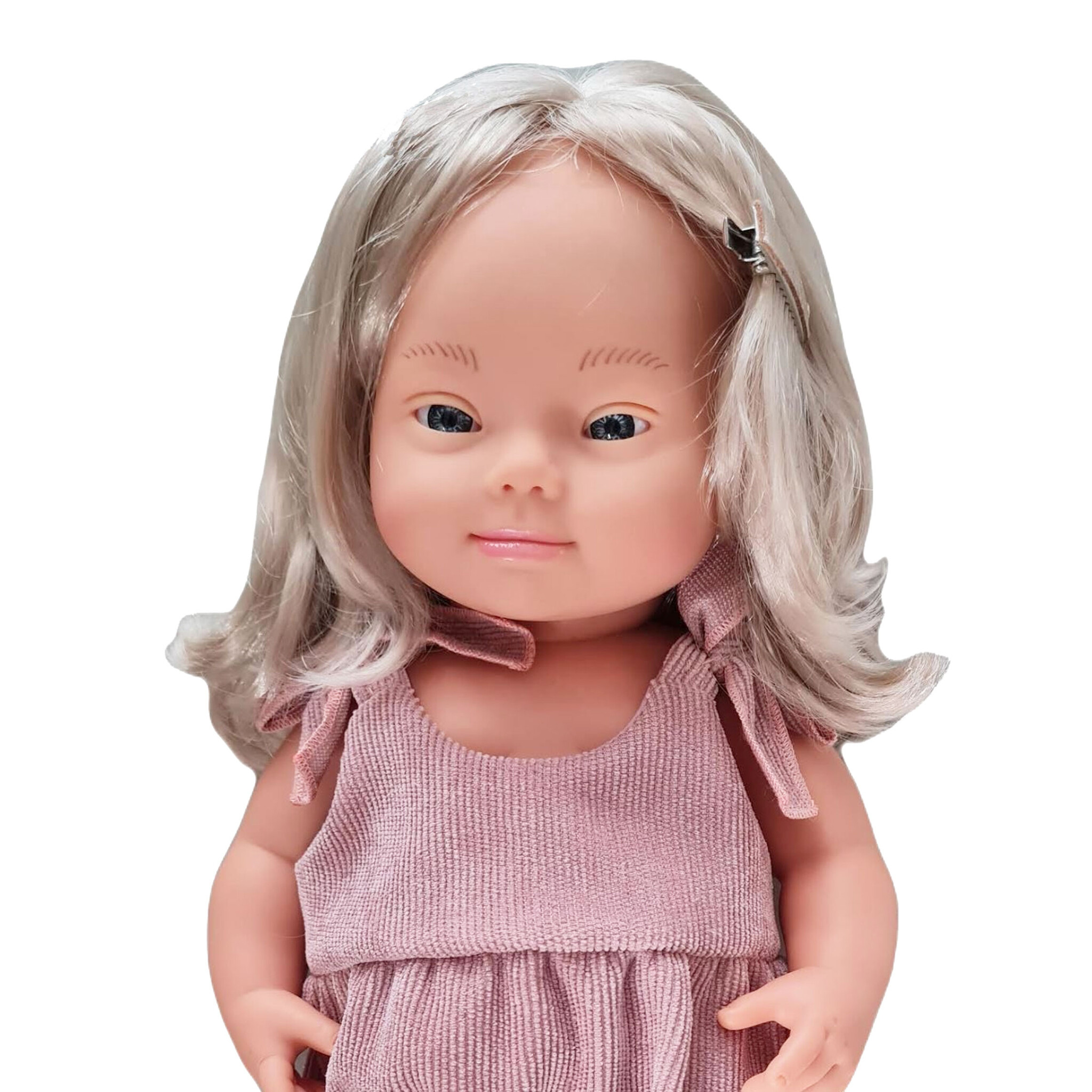 Miniland poppen Miniland-Puppe Europäisches Mädchen mit Down-Syndrom 38 cm