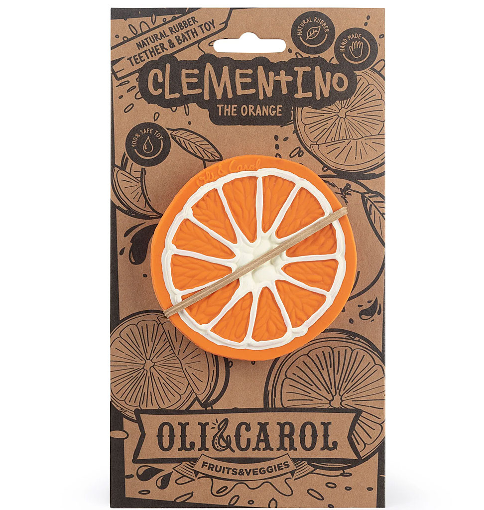Oli and  Carol Oli & Carol Orange Clementino Baby Bath Toy