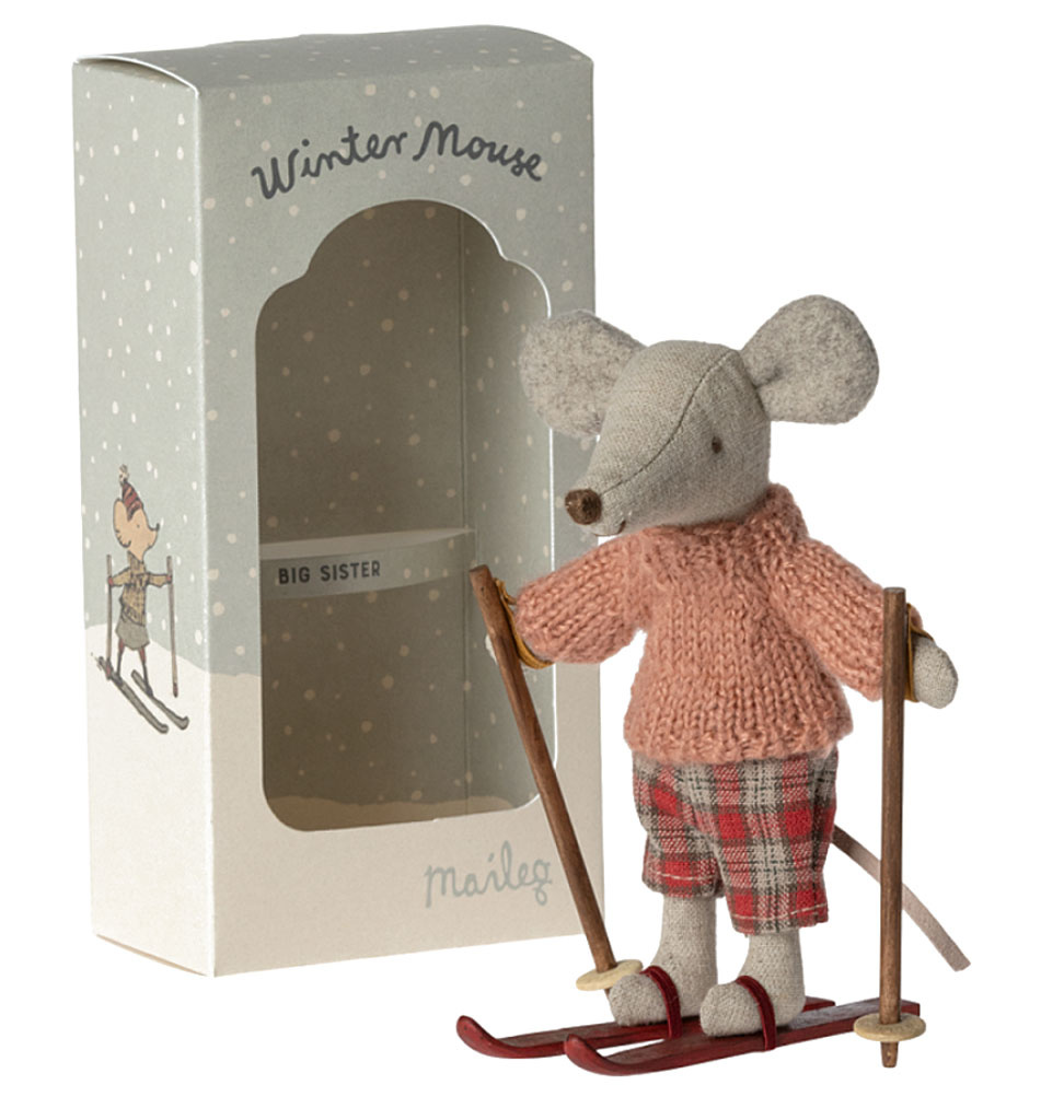 Maileg Maileg Big Sister Maus mit Ski-Set