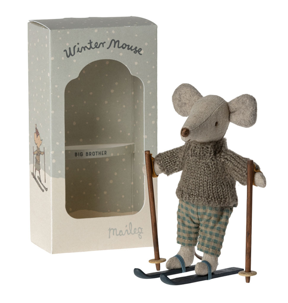 Maileg Maileg Winter mouse with ski set / father mouse