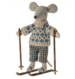 Maileg Maileg Winter mouse with ski set / vader muis