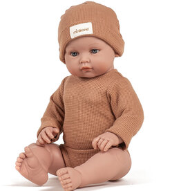 Minikane  Minikane Bambinis /Ensemble body longues Andréa et bonnet en nid d'abeille cassonade