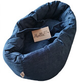 Hollie Hollie Puppentragetasche/Reisewiege aus coolem Denim mit Kissen und Decke