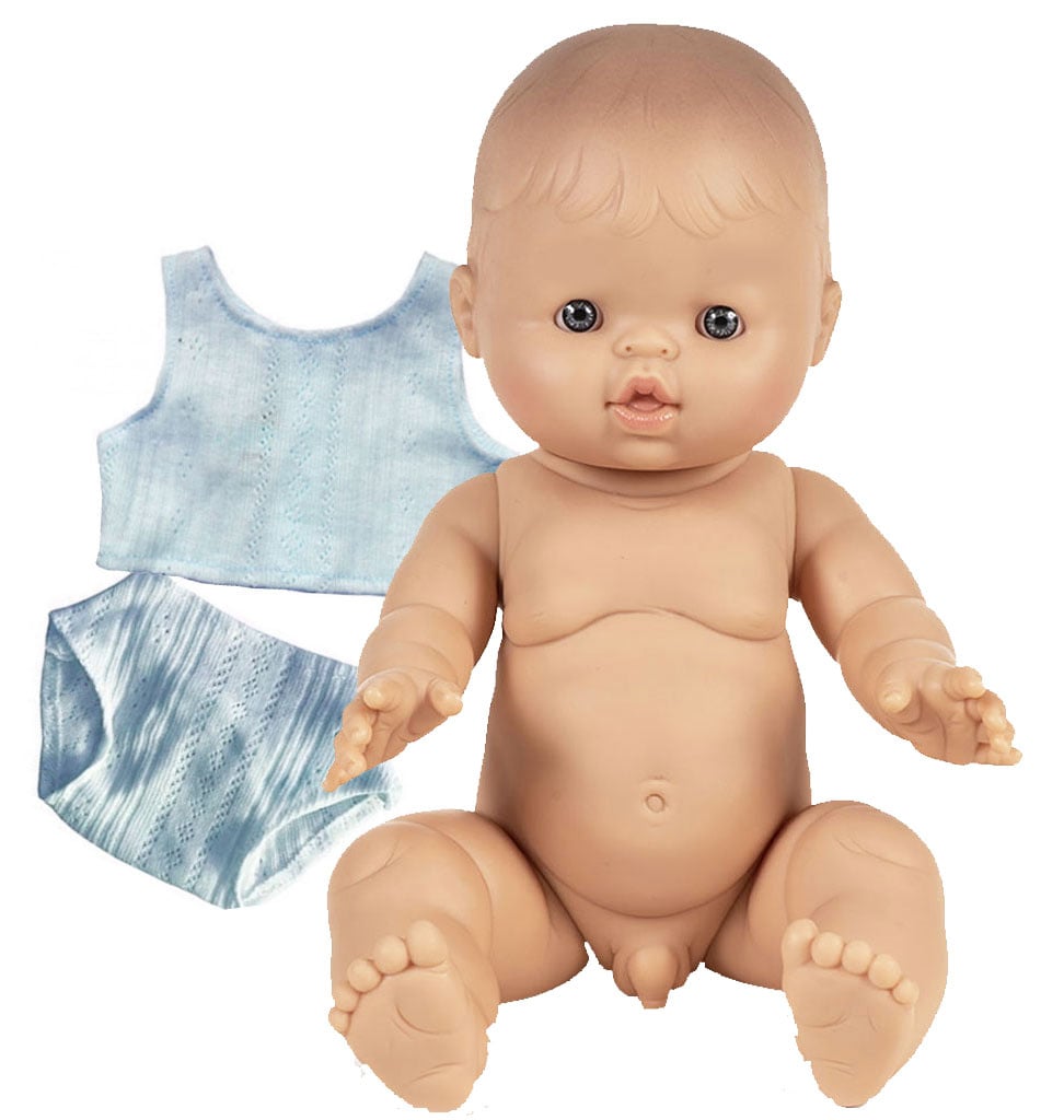 Paola Reina poppen Paola Reina Gordi baby doll boy with underwear 34 cm