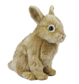 Hansa knuffels Hansa creation dwarf rabbit brown