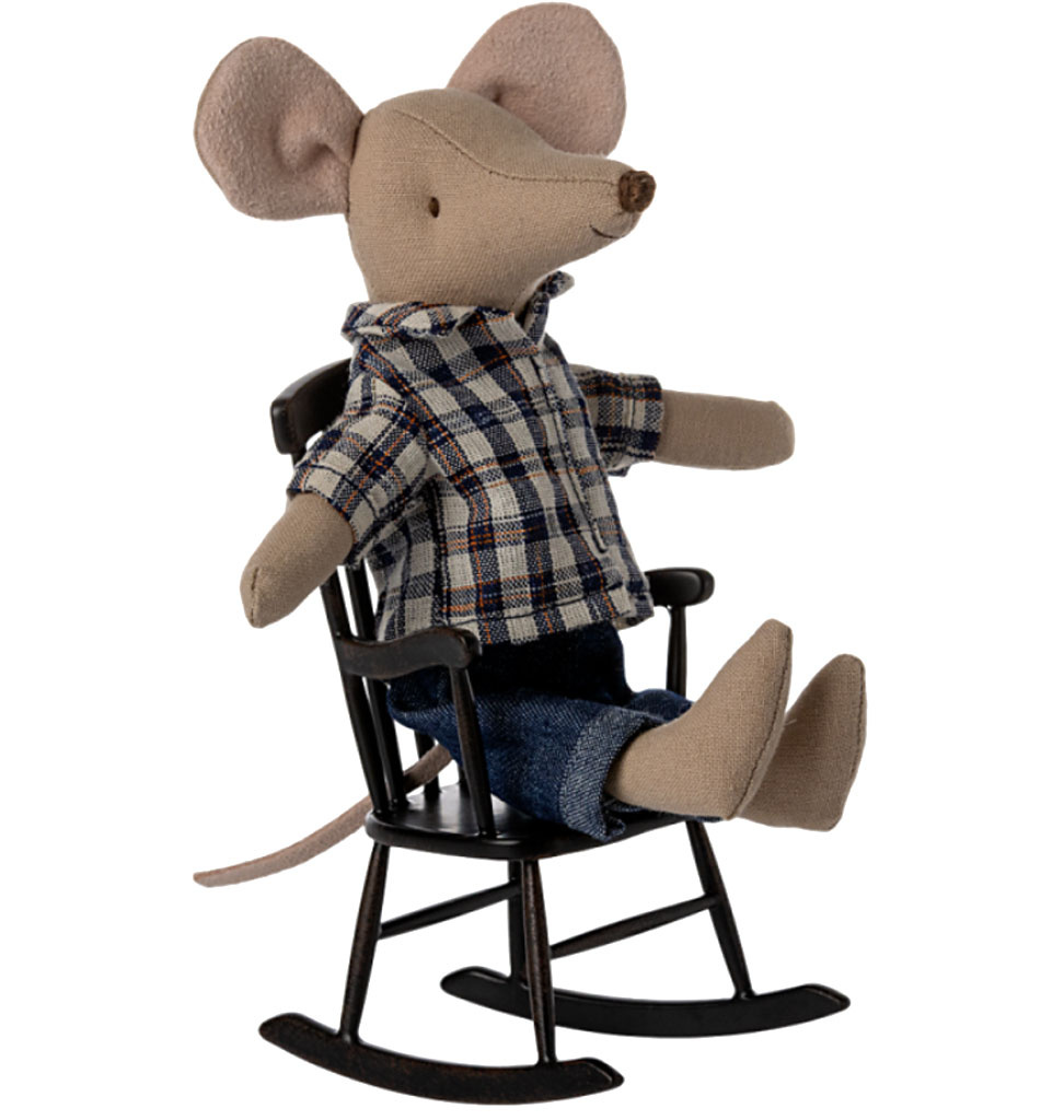 Maileg Maileg rocking chair for the mice / anthracite
