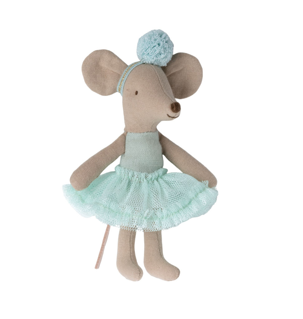 Maileg Maileg ballerina mouse little sister / light mint