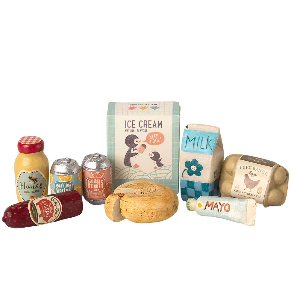 Maileg Maileg miniatuur boodschappen doos met levensmiddelen