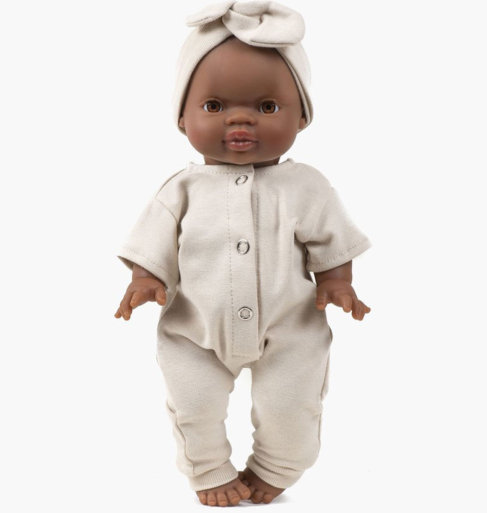 Paola Reina poppen Paola Reina baby doll brown girl with underwear