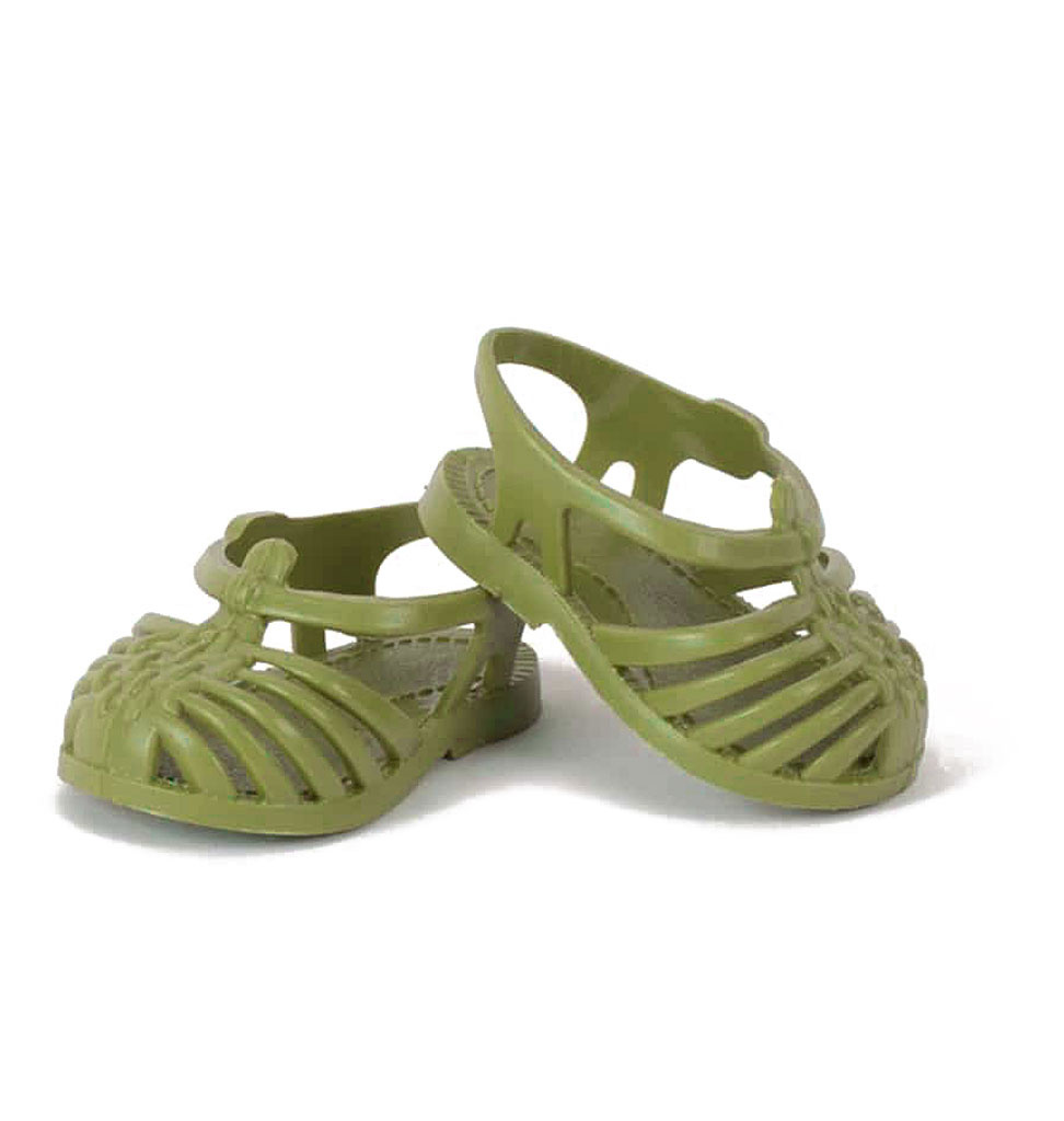 Minikane  Minikane-Kunststoffsandalen für Gordi-Puppen / Grünoliv