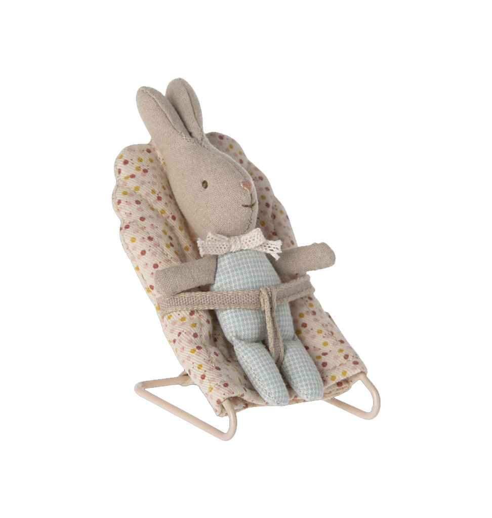 Maileg Maileg rabbit My / light blue check