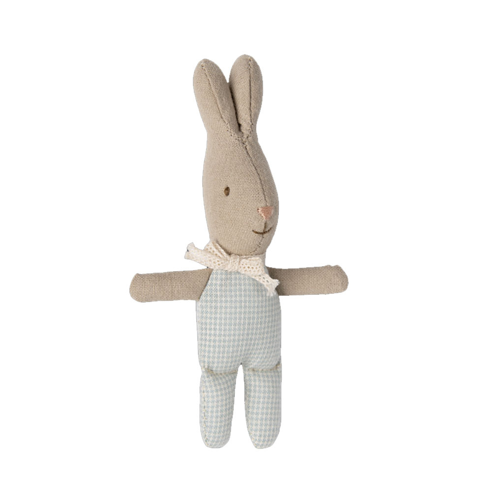 Maileg Maileg rabbit My /  light blue check