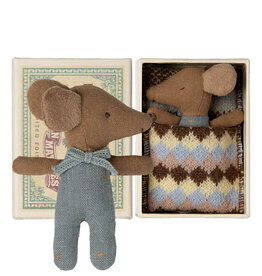 Maileg Maileg Sleepy Wakey Baby Maus Junge in Streichholzschachtel