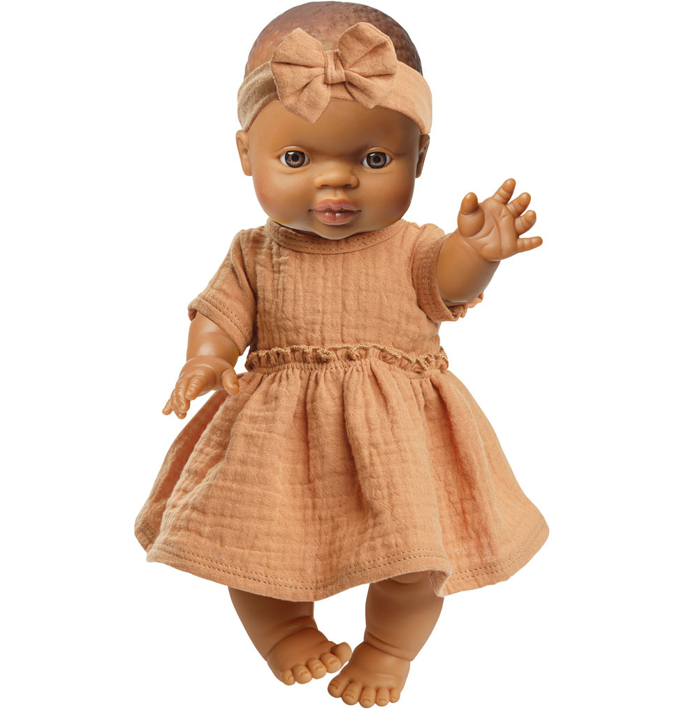 Heless Heless Puppenkleid mit Stirnband für Gordi Puppen / Karamell