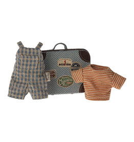 Maileg Maileg overalls with t-shirt for big brother mouse + a suitcase
