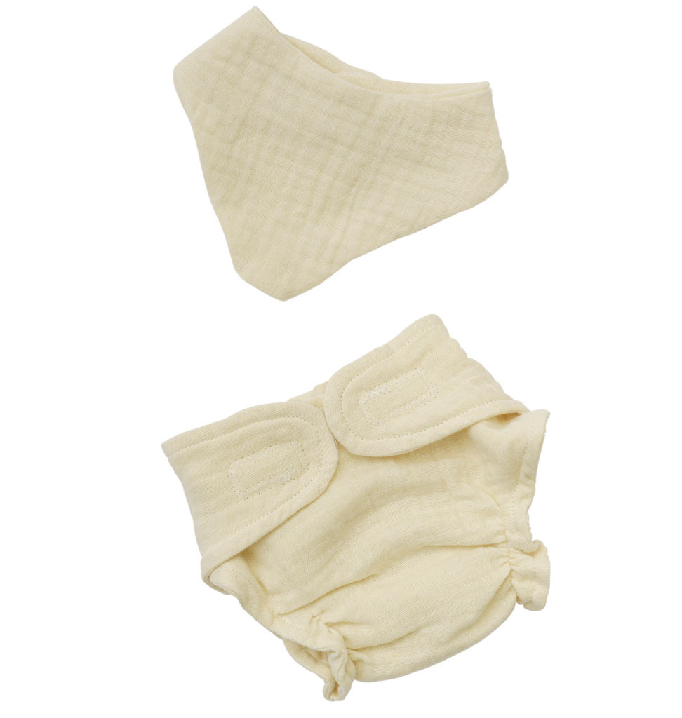 Heless Heless diaper and bib for Gordi dolls / eco cotton