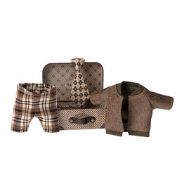 Maileg Maileg clothing set grandfather mouse with suitcase