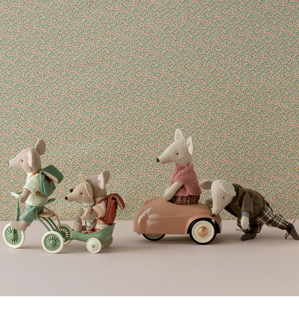 Maileg Maileg Dreirad mit Unterschlupf für die Mäuse / Farbe grün