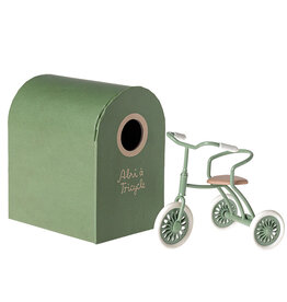 Maileg Maileg tricycle bike with shelter for the mice / color green