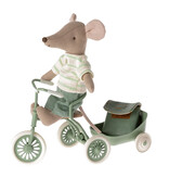 Maileg Maileg three-wheel bicycle with shelter for the mice / color green